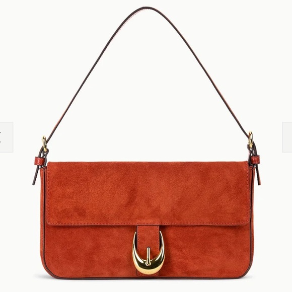 STAUD Handbags - STAUD Harlow Bag in Auburn Suede